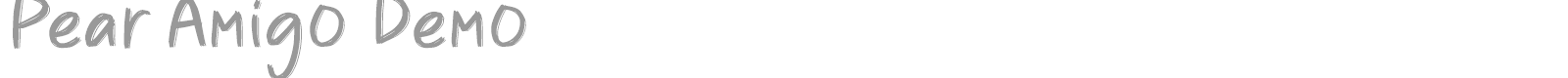 Pear Amigo font preview